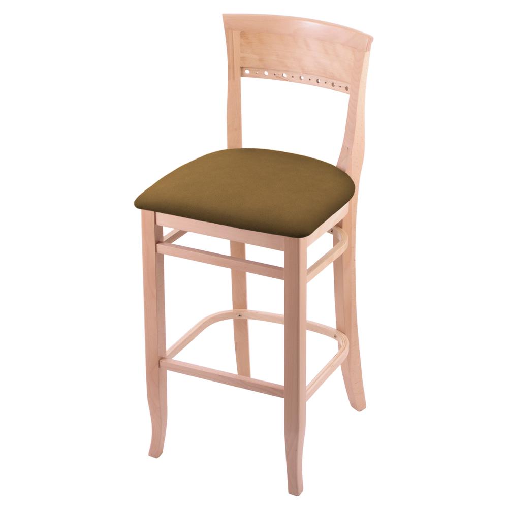3160 25" Bar Stool with Natural Finish and Canter Saddle Seat. Picture 1