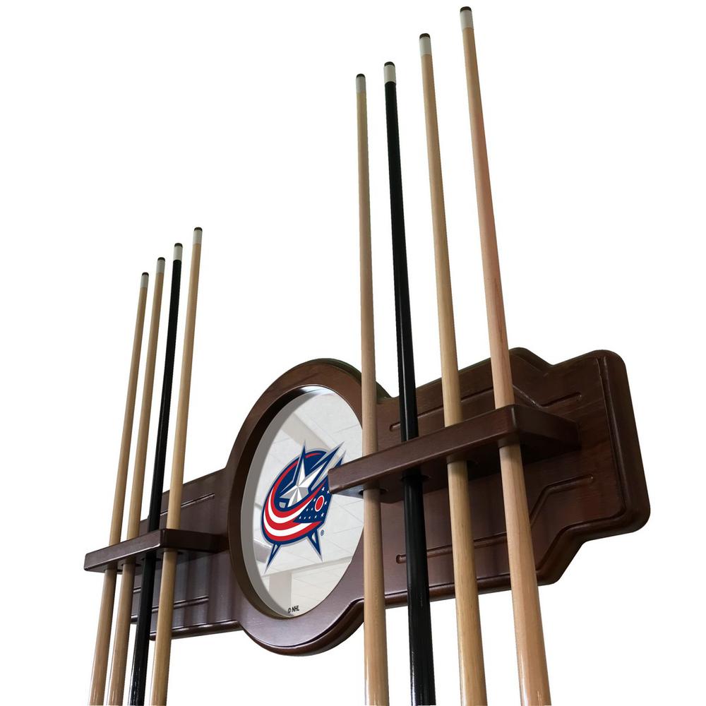 Columbus Blue Jackets Cue Rack in Chardonnay Finish. Picture 2