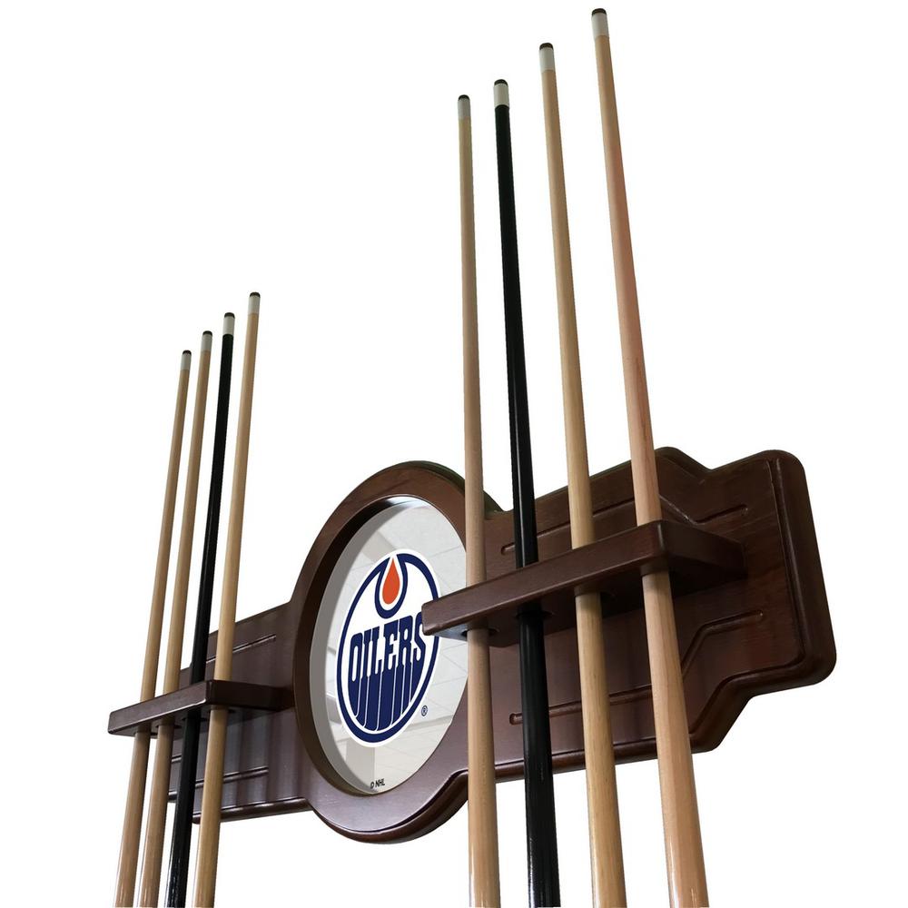 Edmonton Oilers Cue Rack in Chardonnay Finish. Picture 2