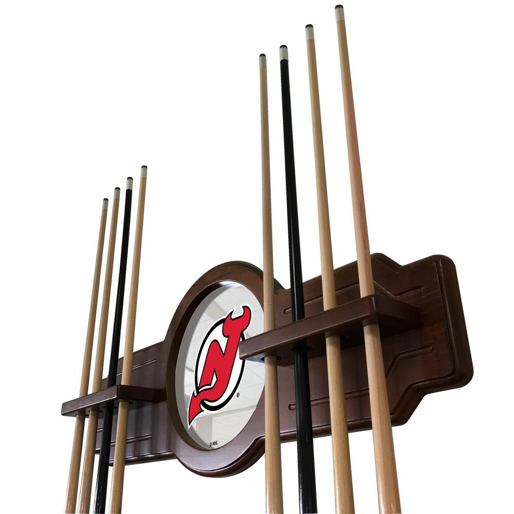 New Jersey Devils Cue Rack in Chardonnay Finish. Picture 2