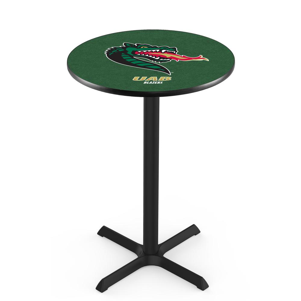 L211 University of Alabama at Birmingham 42" Tall - 36" Top Pub Table with Black Wrinkle Finish. Picture 1