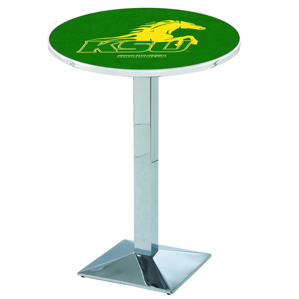 L217 Kentucky State University 42' Tall - 36' Top Pub Table w/ Chrome Finish. Picture 1