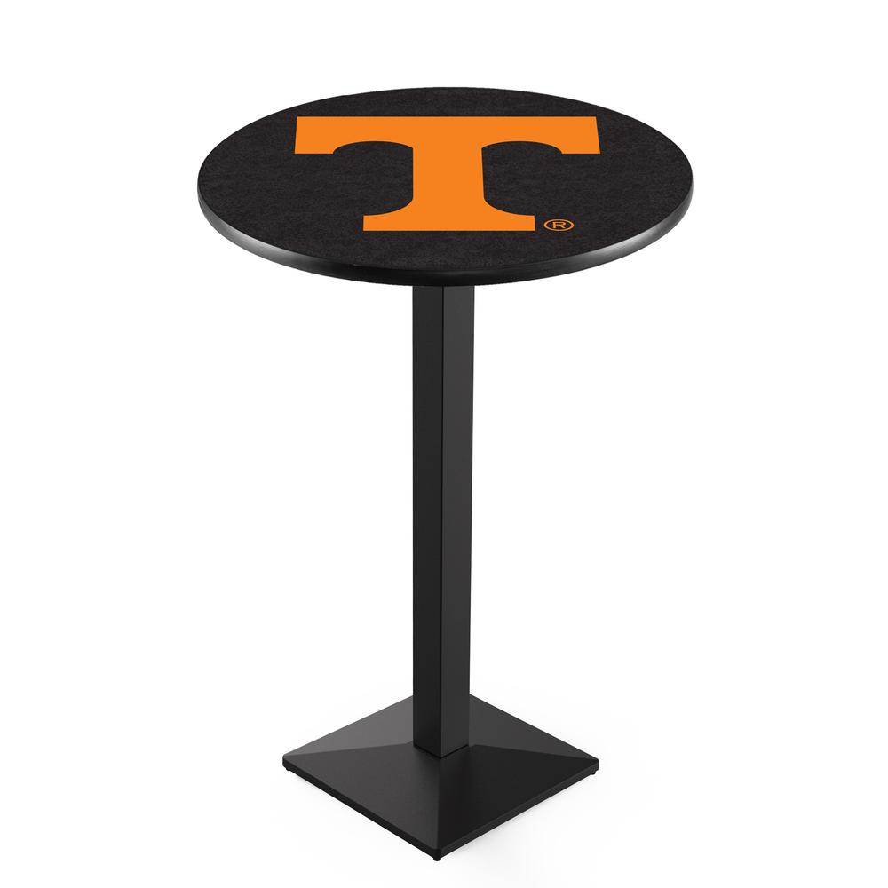 L217 University of Tennessee 42" Tall - 36" Top Pub Table with Black Wrinkle Finish. Picture 1