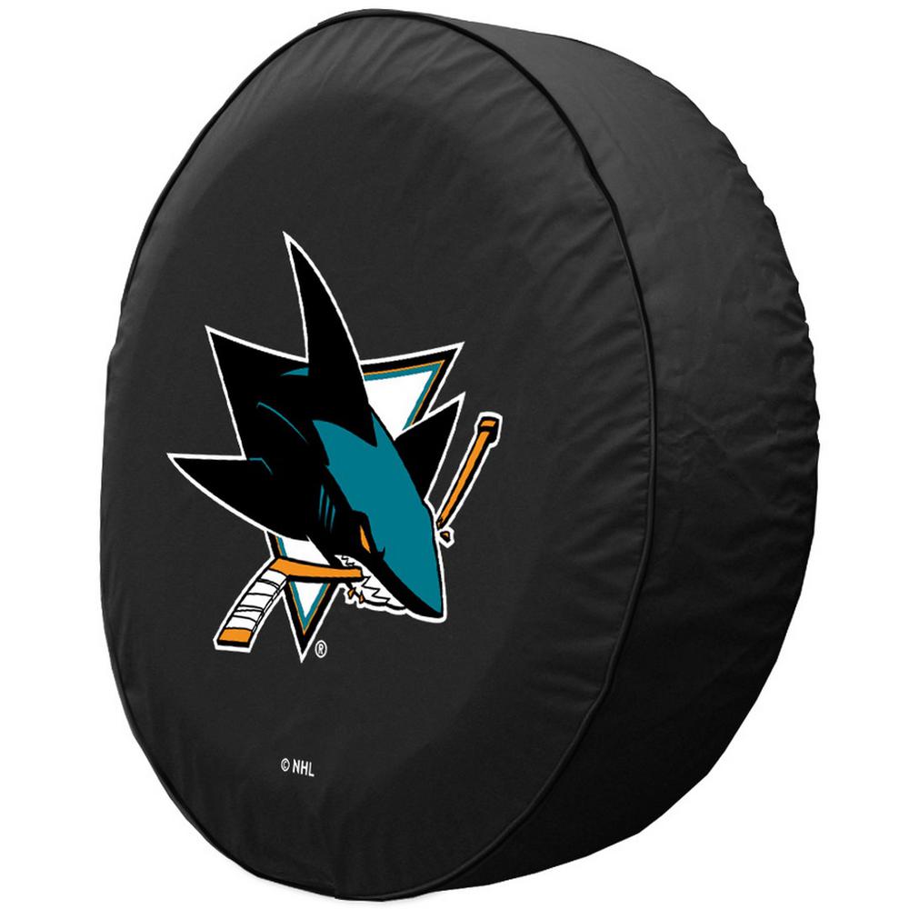 29 3/4 x 8 San Jose Sharks Tire Cover. Picture 2
