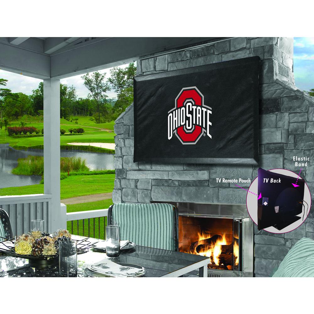 Ohio State TV Cover (TV sizes 60"-65") by Covers by HBS. Picture 1