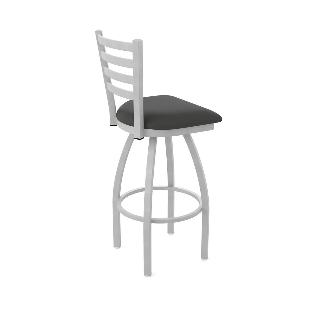 410 Jackie 36" Swivel Bar Stool with Anodized Nickel Finish and Canter Iron Seat. Picture 2