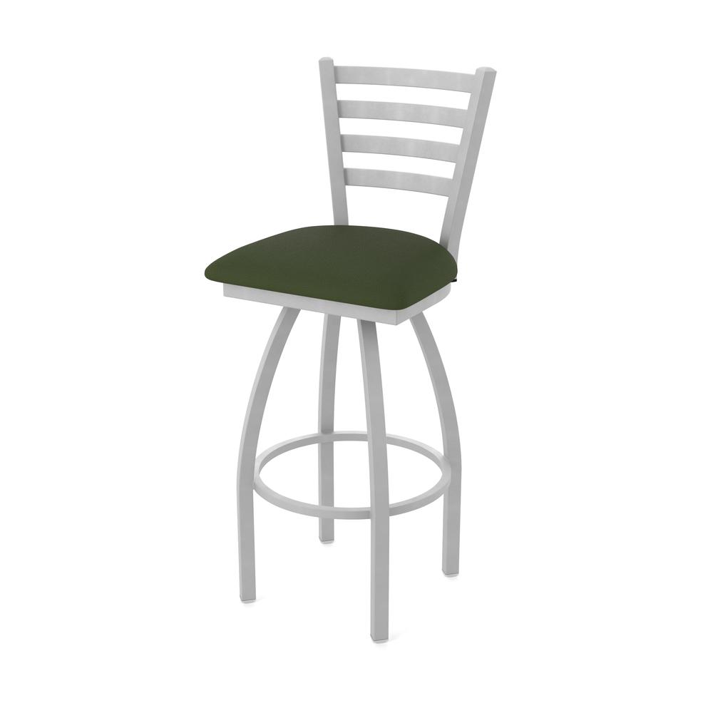 410 Jackie 36" Swivel Bar Stool with Anodized Nickel Finish and Canter Pine Seat. Picture 1