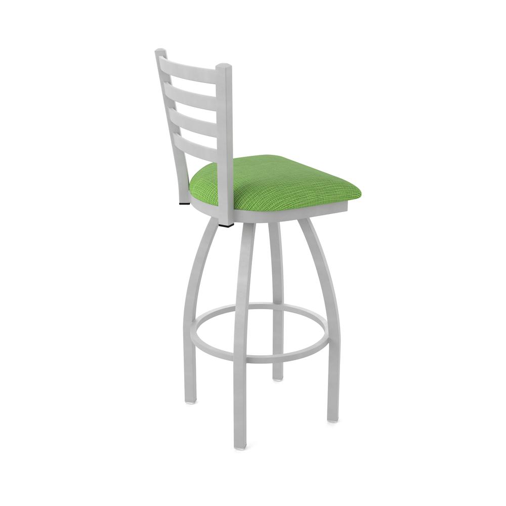 410 Jackie 36" Swivel Bar Stool with Anodized Nickel Finish and Graph Parrot Seat. Picture 2
