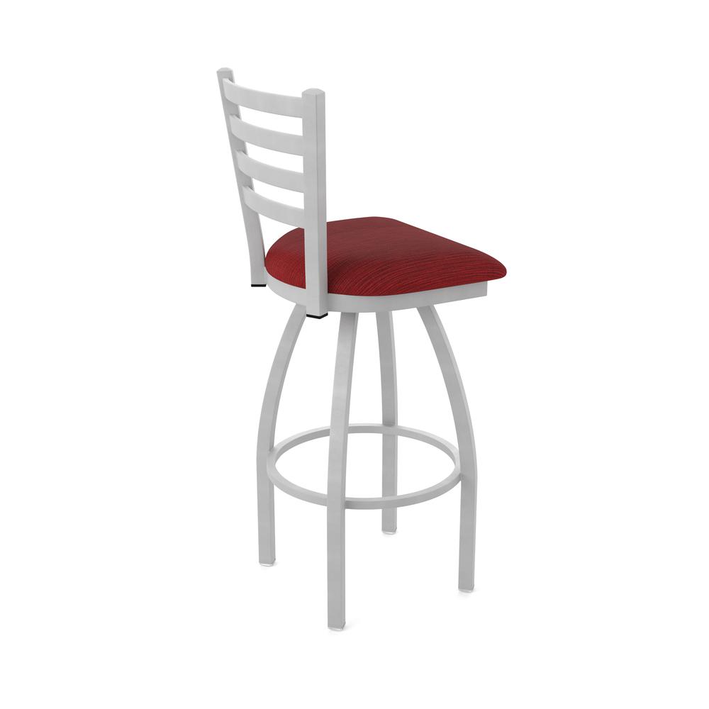 410 Jackie 36" Swivel Bar Stool with Anodized Nickel Finish and Graph Ruby Seat. Picture 2