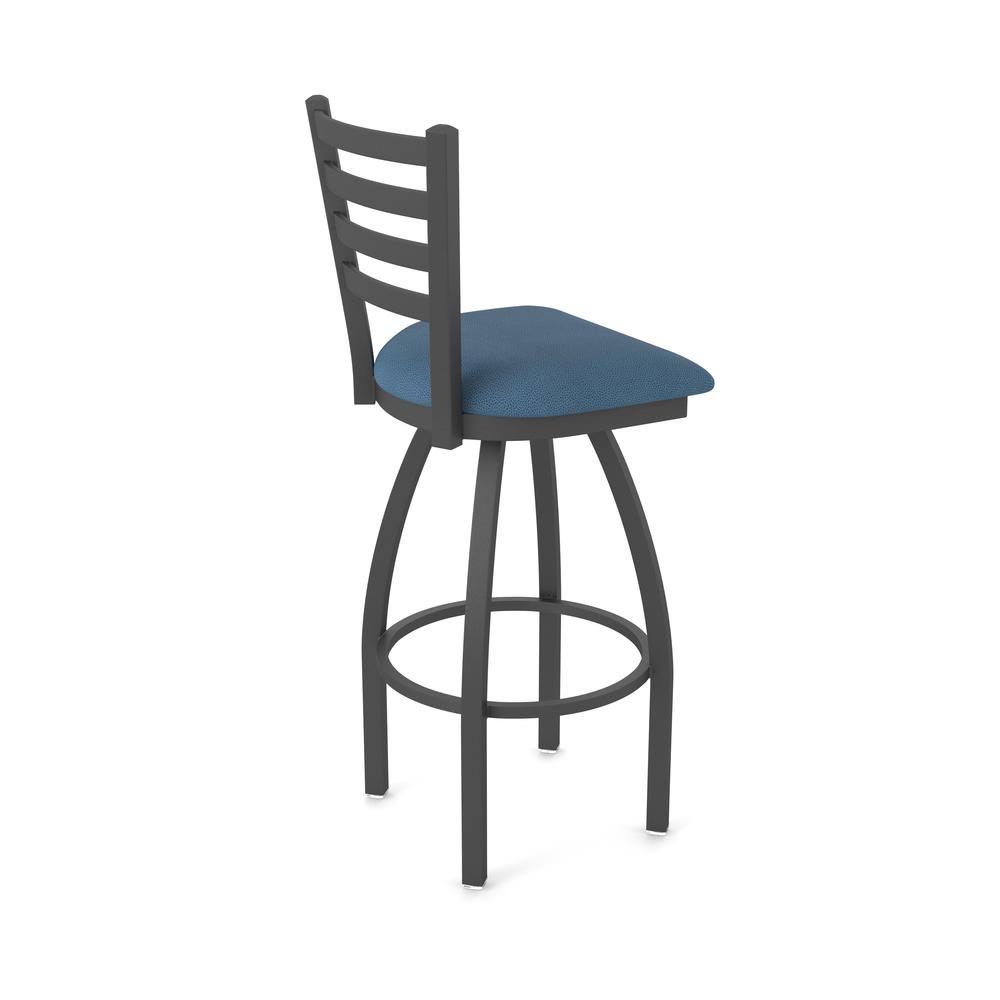 410 Jackie 36" Swivel Bar Stool with Pewter Finish and Rein Bay Seat. Picture 2