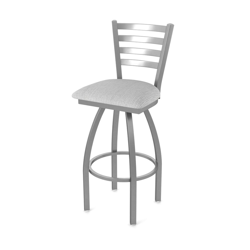 410 Jackie Stainless Steel 25" Swivel Counter Stool with Graph Alpine Seat. Picture 1