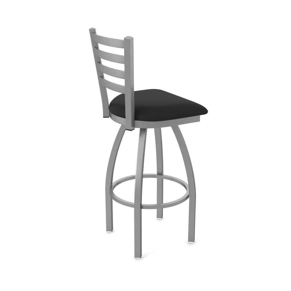 410 Jackie Stainless Steel 25" Swivel Counter Stool with Black Vinyl Seat. Picture 2