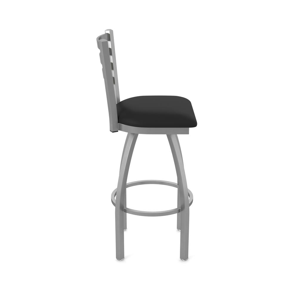 410 Jackie Stainless Steel 25" Swivel Counter Stool with Black Vinyl Seat. Picture 4