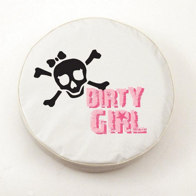 Dirty Girl (Skull) Tire Cover. Picture 1