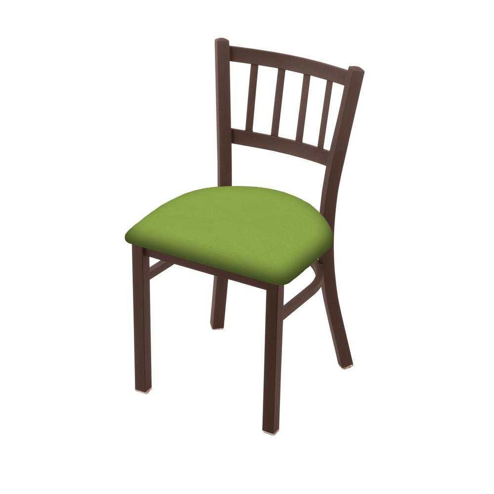610 Contessa 18" Chair with Bronze Finish and Canter Kiwi Green Seat. Picture 1