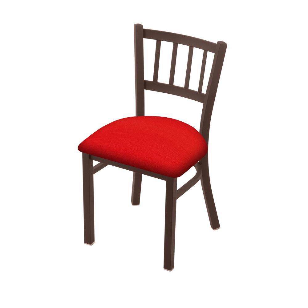 610 Contessa 18" Chair with Bronze Finish and Canter Red Seat. Picture 1