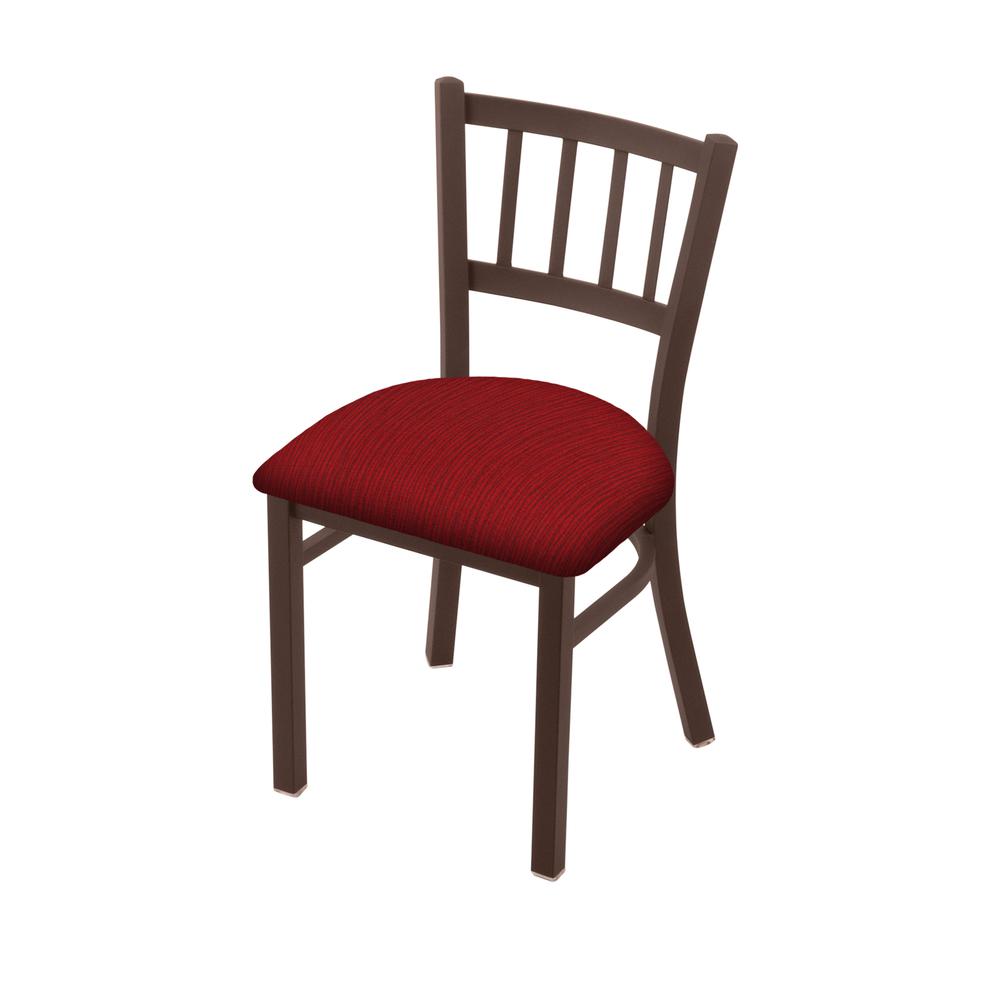 610 Contessa 18" Chair with Bronze Finish and Graph Ruby Seat. Picture 1
