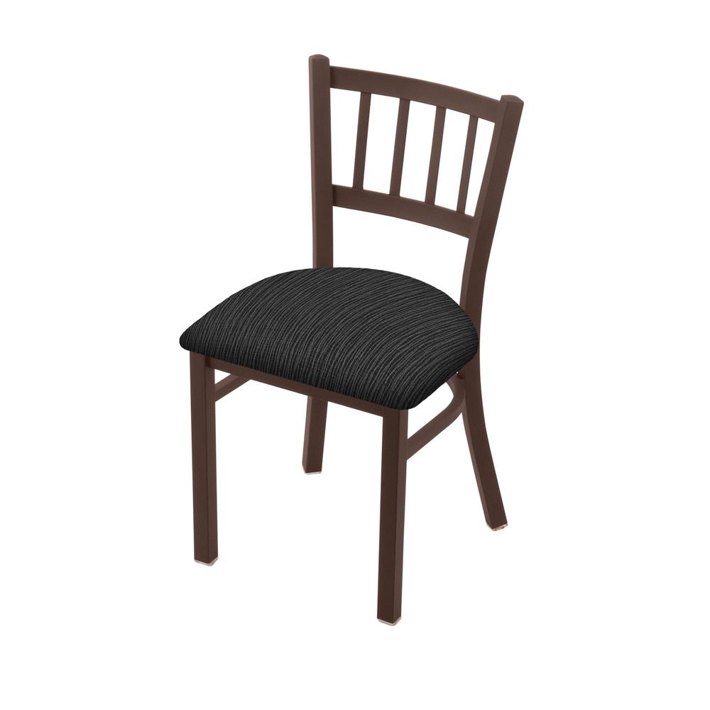 610 Contessa 18" Chair with Bronze Finish and Graph Coal Seat. Picture 1