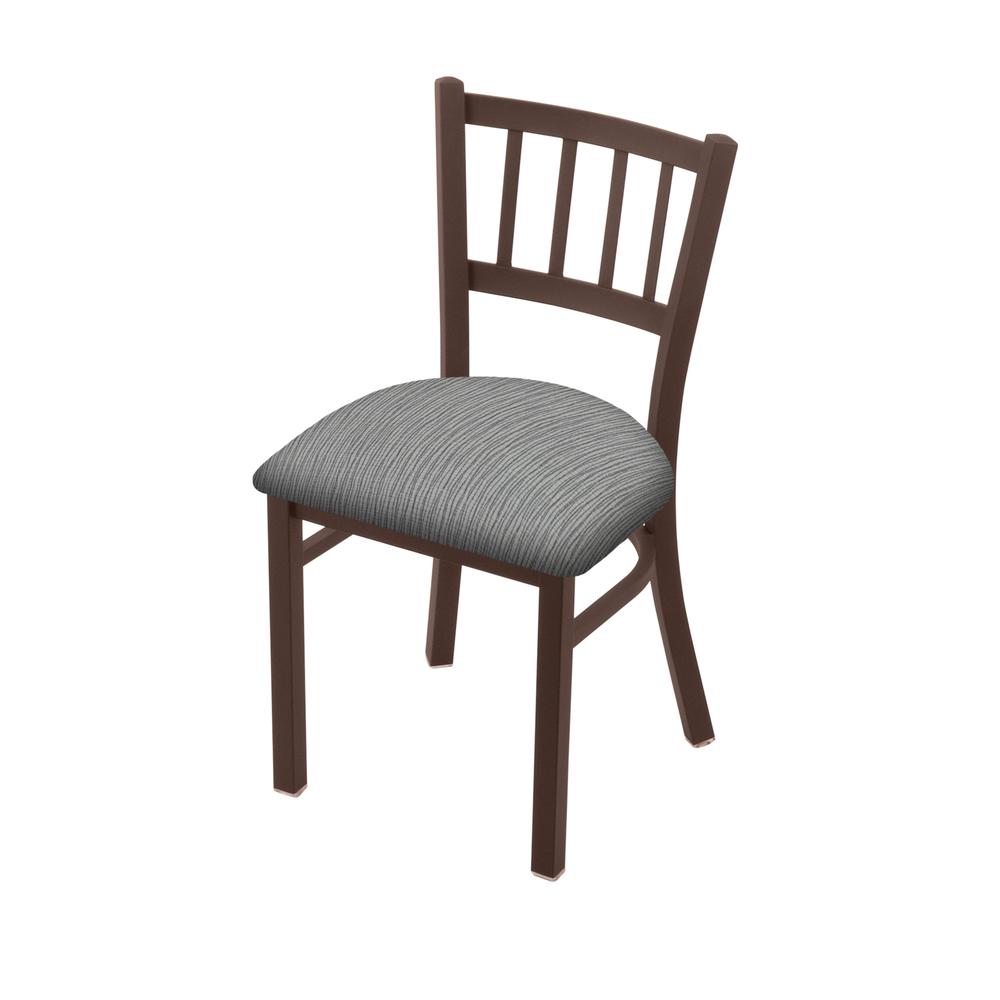 610 Contessa 18" Chair with Bronze Finish and Graph Alpine Seat. Picture 1