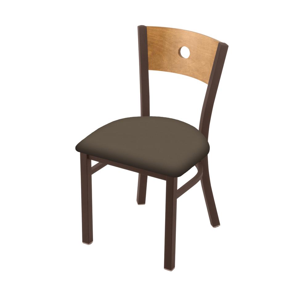 630 Voltaire 18" Chair with Bronze Finish, Medium Back, and Canter Earth Seat. Picture 1