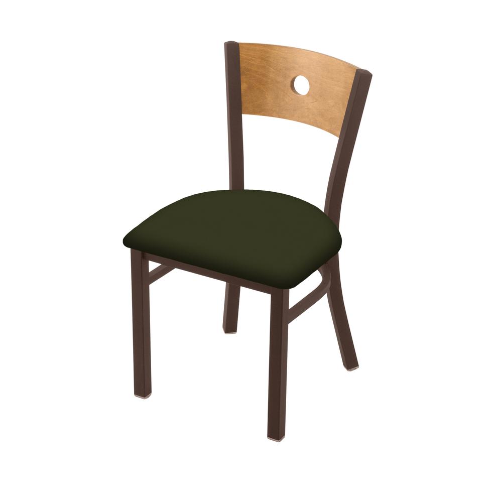 630 Voltaire 18" Chair with Bronze Finish, Medium Back, and Canter Pine Seat. Picture 1