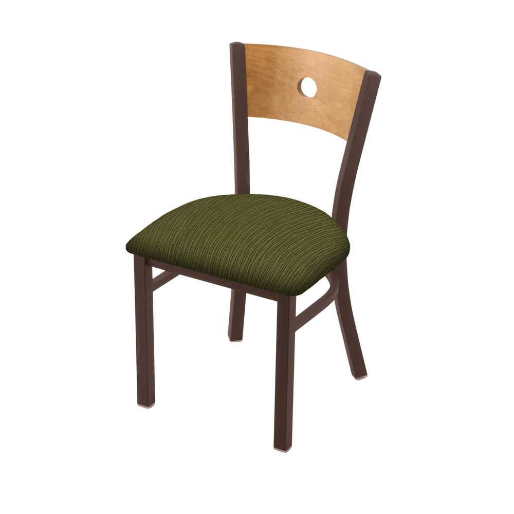 630 Voltaire 18" Chair with Bronze Finish, Medium Back, and Graph Parrot Seat. Picture 1