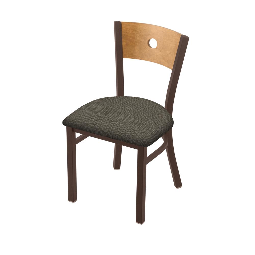 630 Voltaire 18" Chair with Bronze Finish, Medium Back, and Graph Chalice Seat. Picture 1