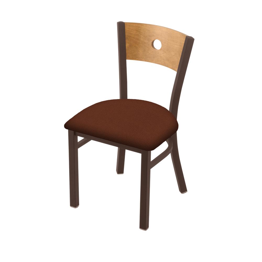 630 Voltaire 18" Chair with Bronze Finish, Medium Back, and Rein Adobe Seat. Picture 1