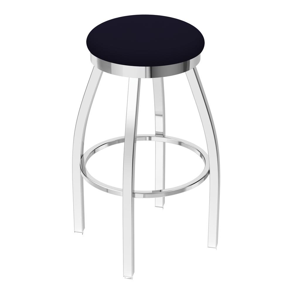 802 Misha 36" Swivel Extra Tall Bar Stool with Chrome Finish and Canter Twilight Seat. Picture 1