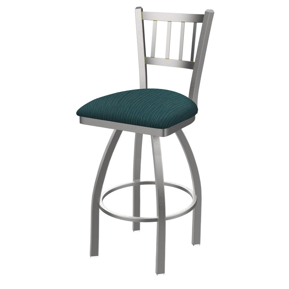 810 Contessa Stainless Steel 25" Swivel Counter Stool with Graph Tidal Seat. Picture 1
