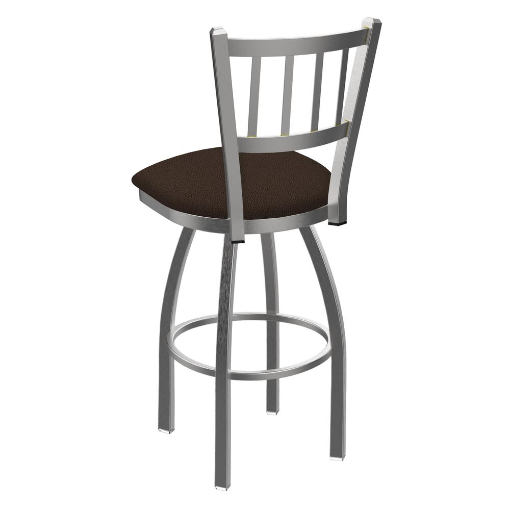 810 Contessa Stainless Steel 25" Swivel Counter Stool with Rein Coffee Seat. Picture 2