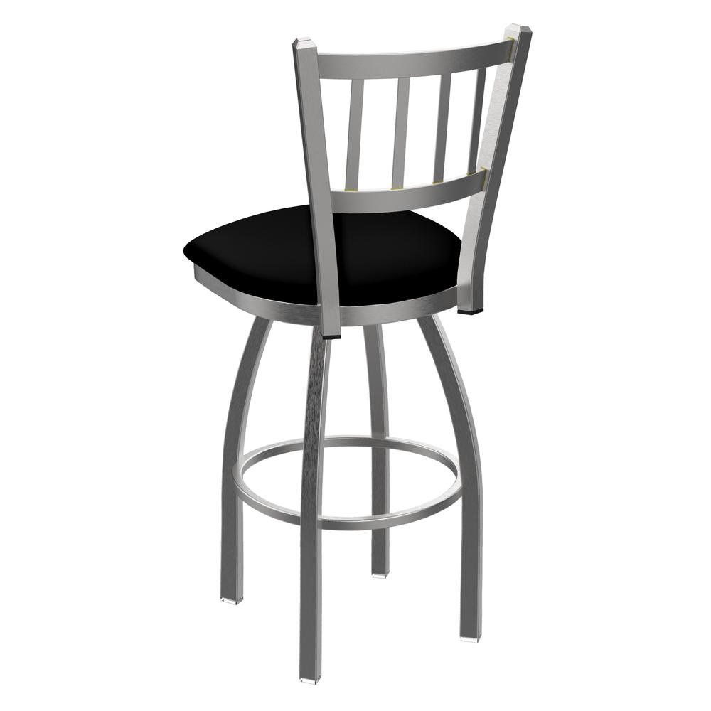 810 Contessa Stainless Steel 25" Swivel Counter Stool with Black Vinyl Seat. Picture 2