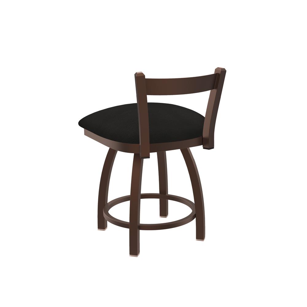 821 Catalina 18" Low Back Swivel Vanity Stool with Bronze Finish and Canter Espresso Seat. Picture 3