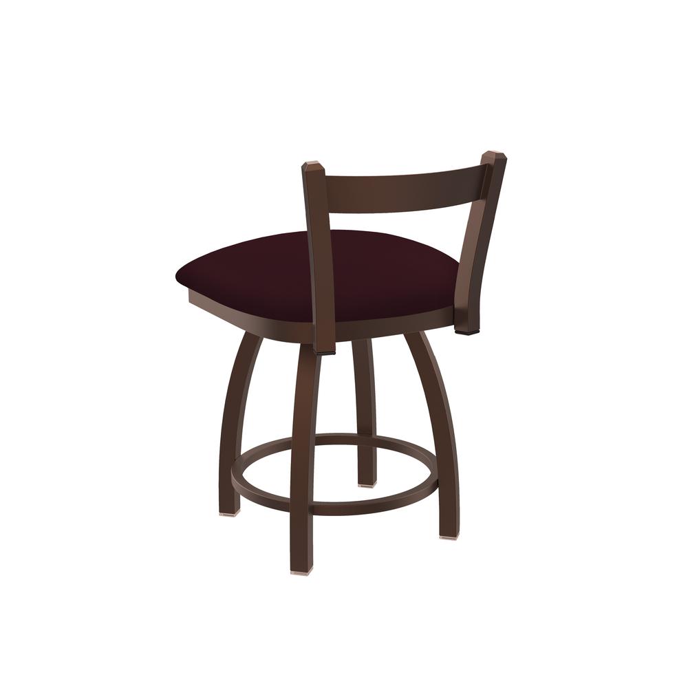 821 Catalina 18" Low Back Swivel Vanity Stool with Bronze Finish and Canter Bordeaux Seat. Picture 3