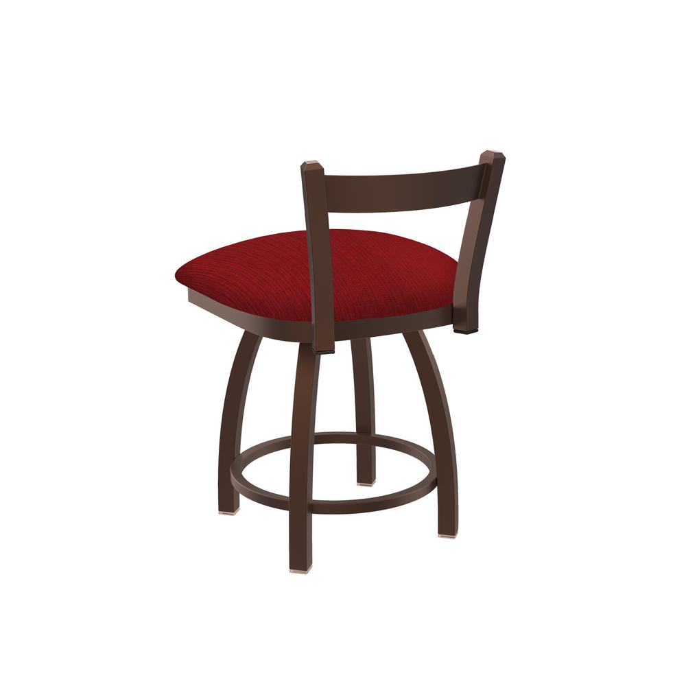 821 Catalina 18" Low Back Swivel Vanity Stool with Bronze Finish and Graph Ruby Seat. Picture 3