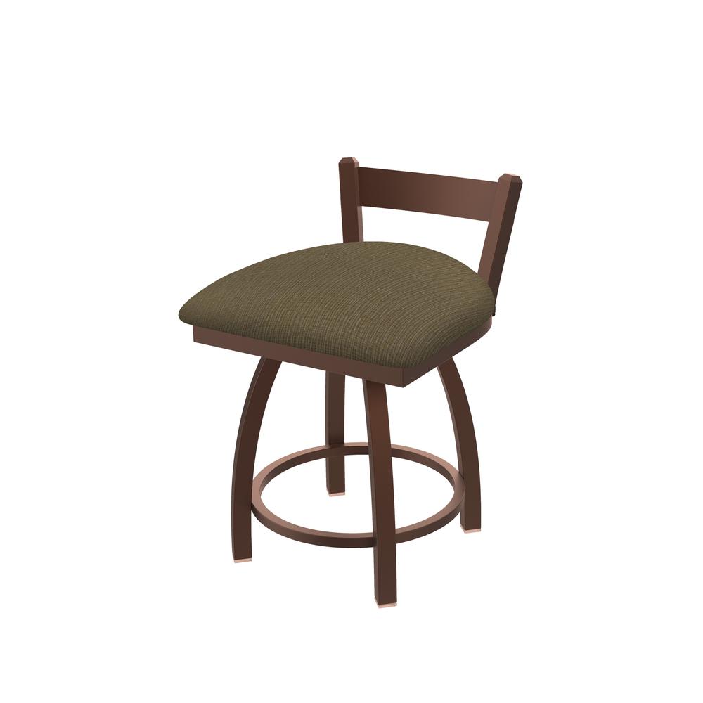 821 Catalina 18" Low Back Swivel Vanity Stool with Bronze Finish and Graph Cork Seat. Picture 1