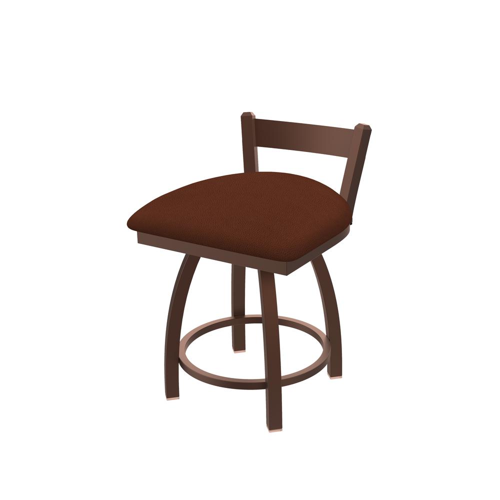 821 Catalina 18" Low Back Swivel Vanity Stool with Bronze Finish and Rein Adobe Seat. Picture 1