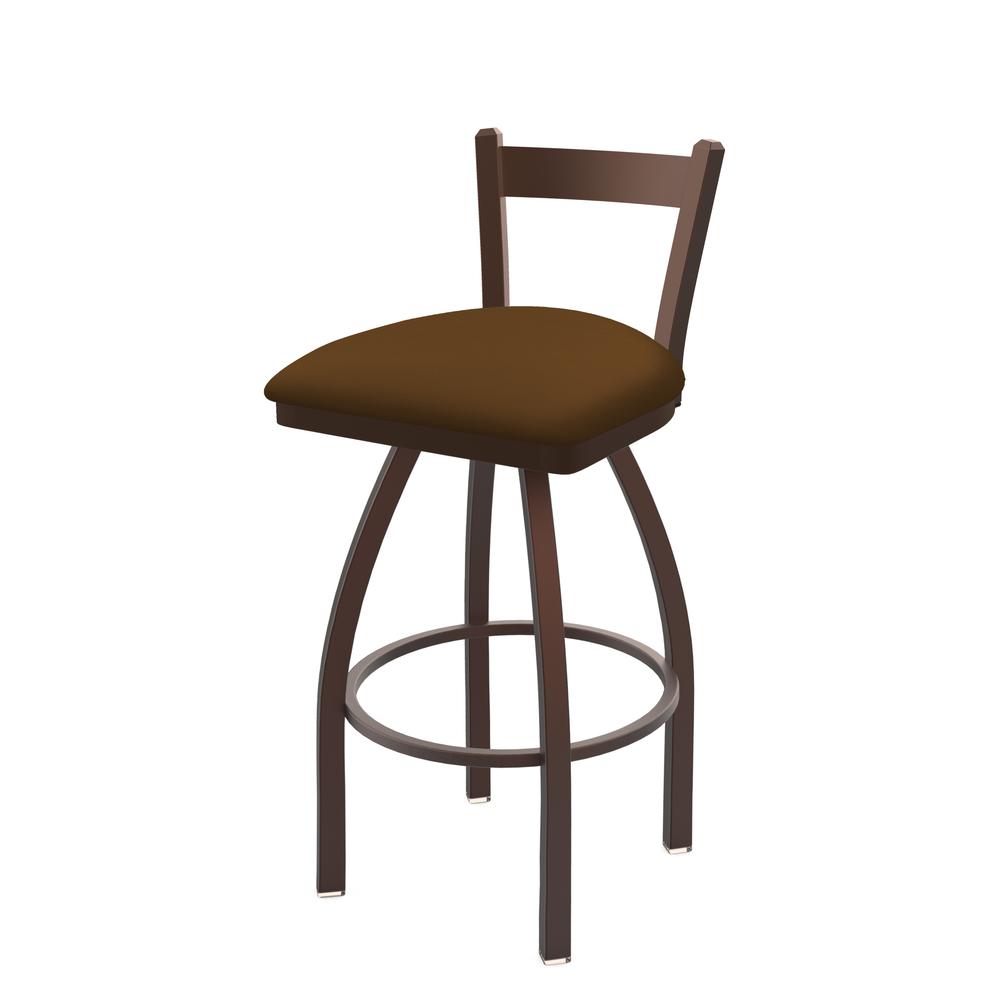 821 Catalina 30" Low Back Swivel Bar Stool with Bronze Finish and Canter Thatch Seat. Picture 1