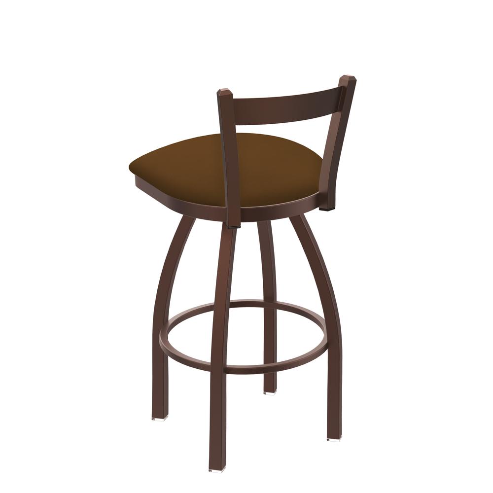 821 Catalina 30" Low Back Swivel Bar Stool with Bronze Finish and Canter Thatch Seat. Picture 2