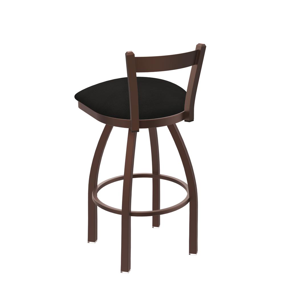 821 Catalina 30" Low Back Swivel Bar Stool with Bronze Finish and Canter Espresso Seat. Picture 2