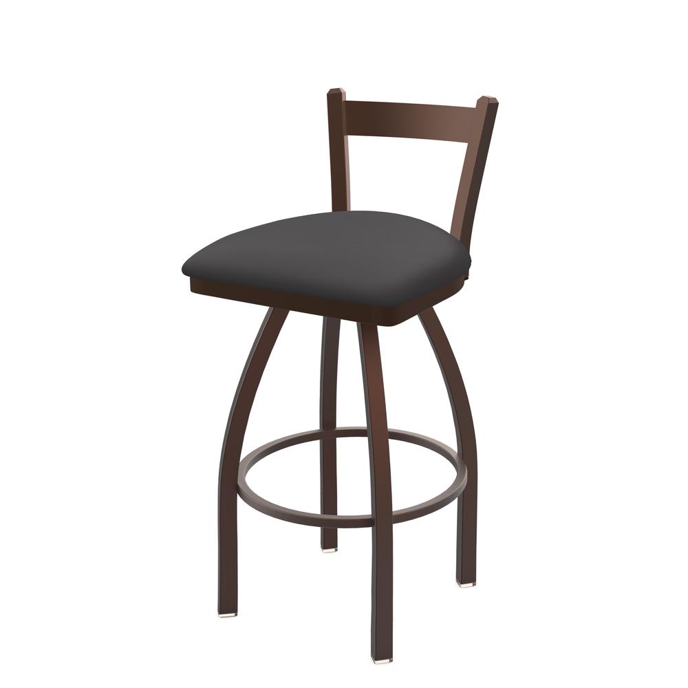 821 Catalina 30" Low Back Swivel Bar Stool with Bronze Finish and Canter Storm Seat. Picture 1