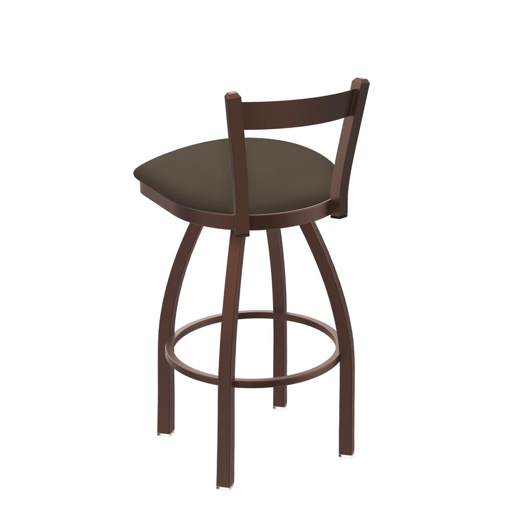 821 Catalina 30" Low Back Swivel Bar Stool with Bronze Finish and Canter Earth Seat. Picture 2