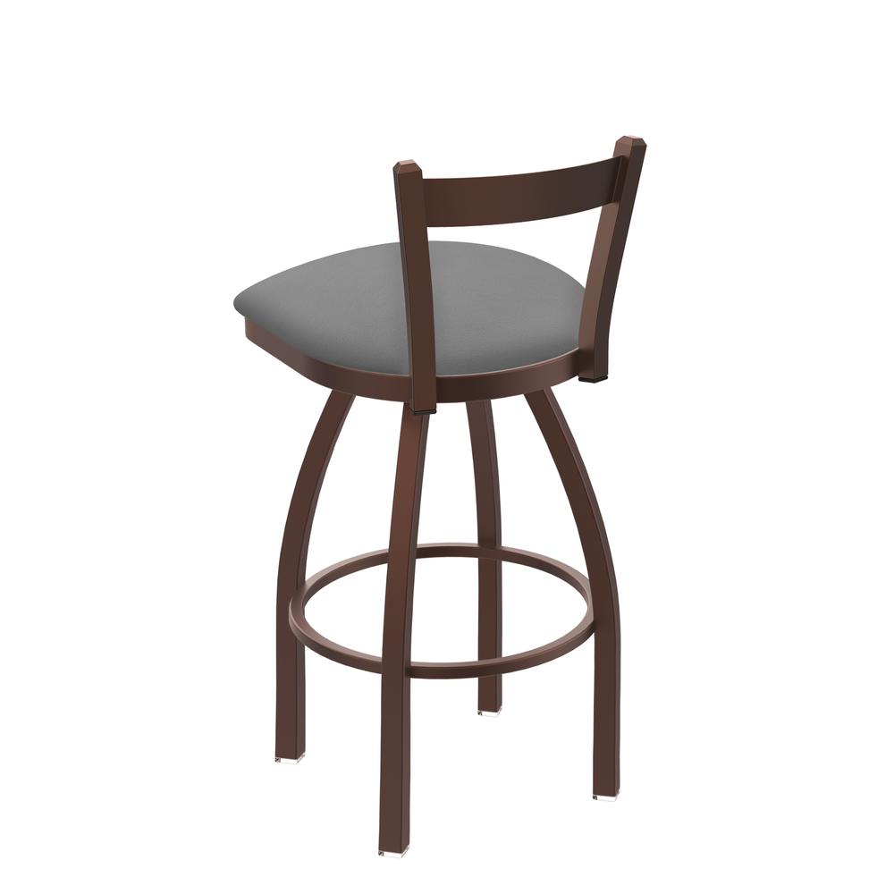 821 Catalina 30" Low Back Swivel Bar Stool with Bronze Finish and Canter Folkstone Grey Seat. Picture 2