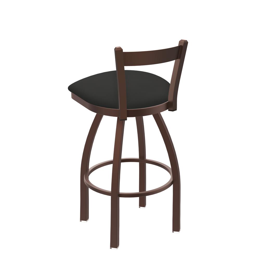 821 Catalina 30" Low Back Swivel Bar Stool with Bronze Finish and Canter Iron Seat. Picture 2