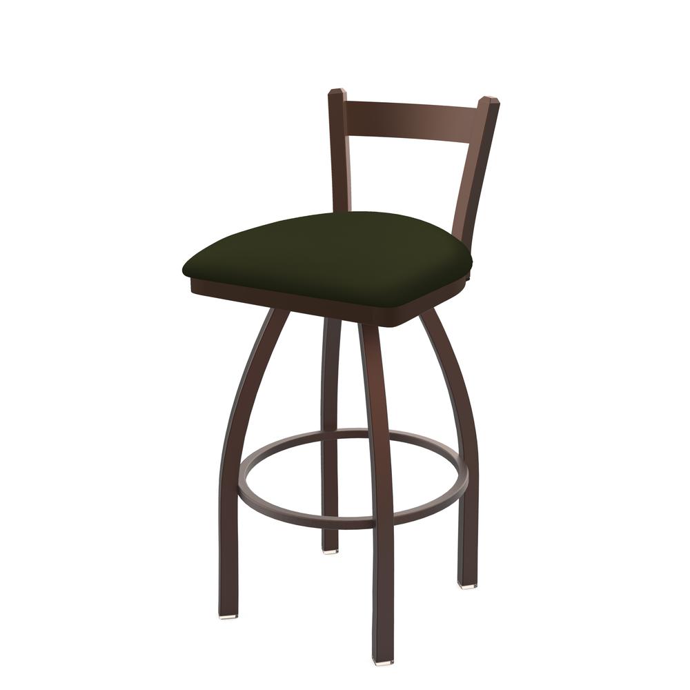 821 Catalina 30" Low Back Swivel Bar Stool with Bronze Finish and Canter Pine Seat. Picture 1