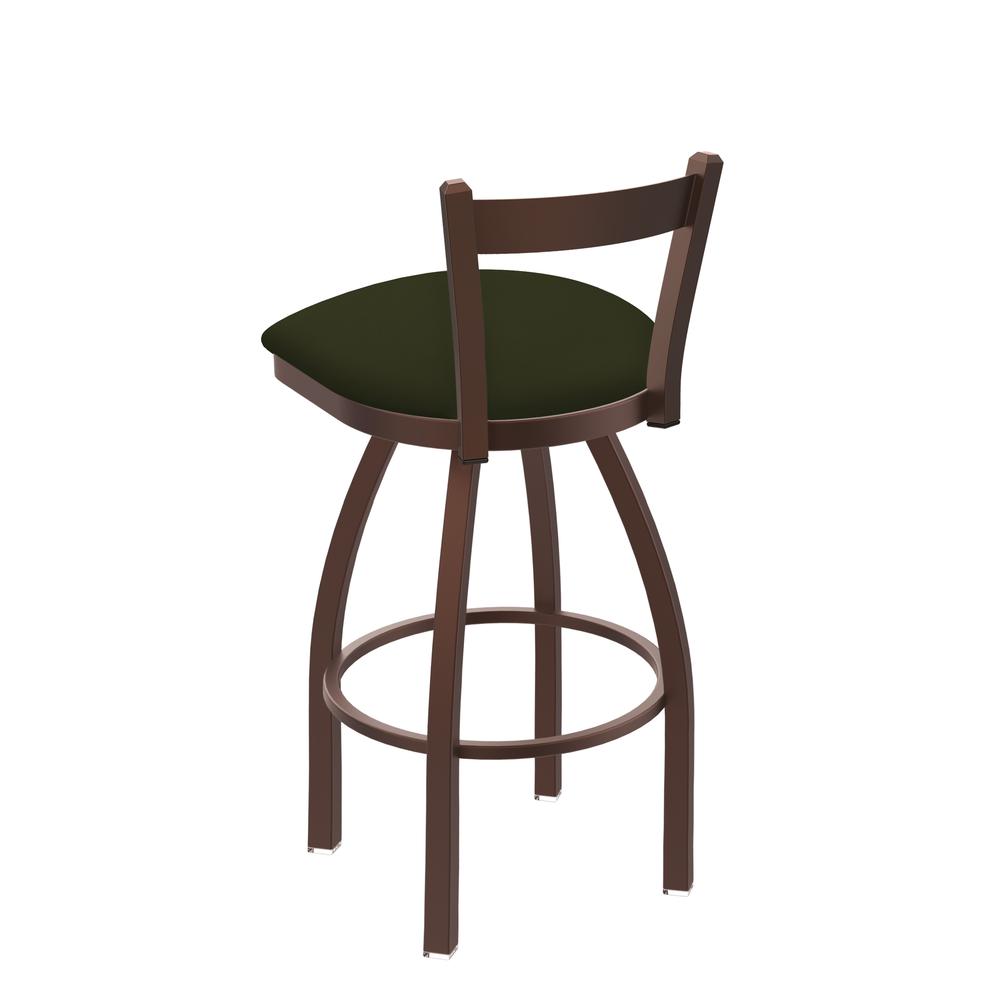 821 Catalina 30" Low Back Swivel Bar Stool with Bronze Finish and Canter Pine Seat. Picture 2
