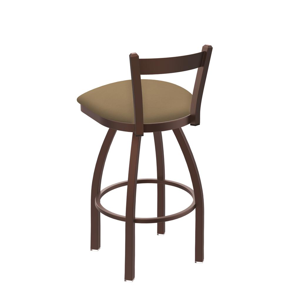 821 Catalina 30" Low Back Swivel Bar Stool with Bronze Finish and Canter Sand Seat. Picture 2