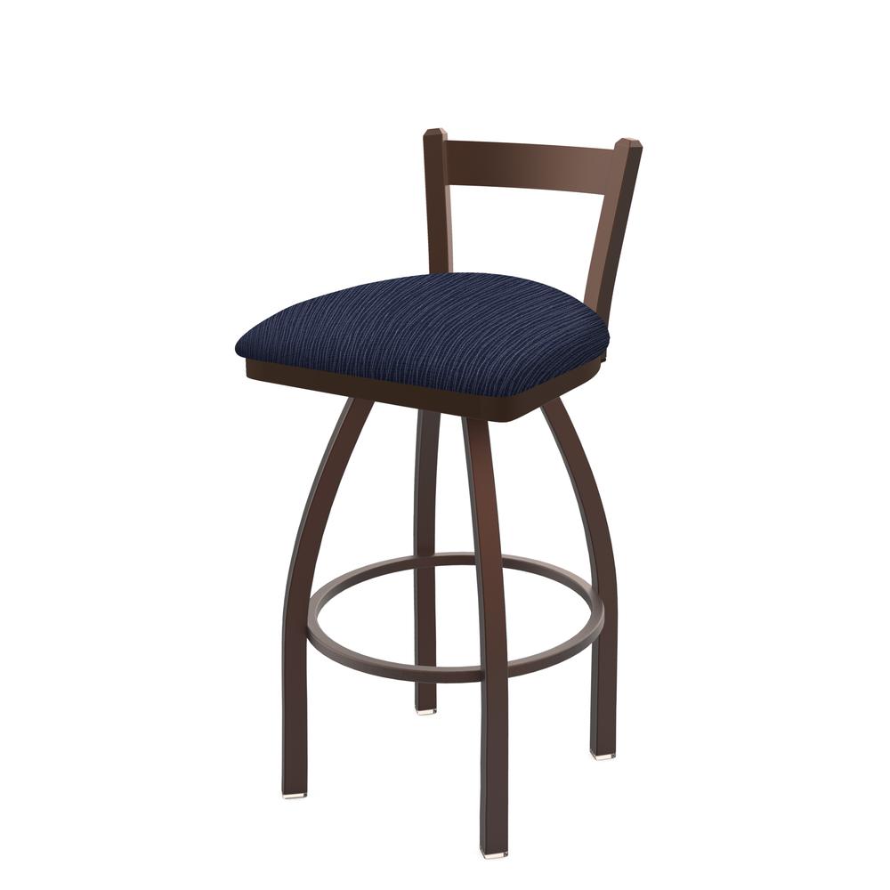 821 Catalina 30" Low Back Swivel Bar Stool with Bronze Finish and Graph Anchor Seat. Picture 1