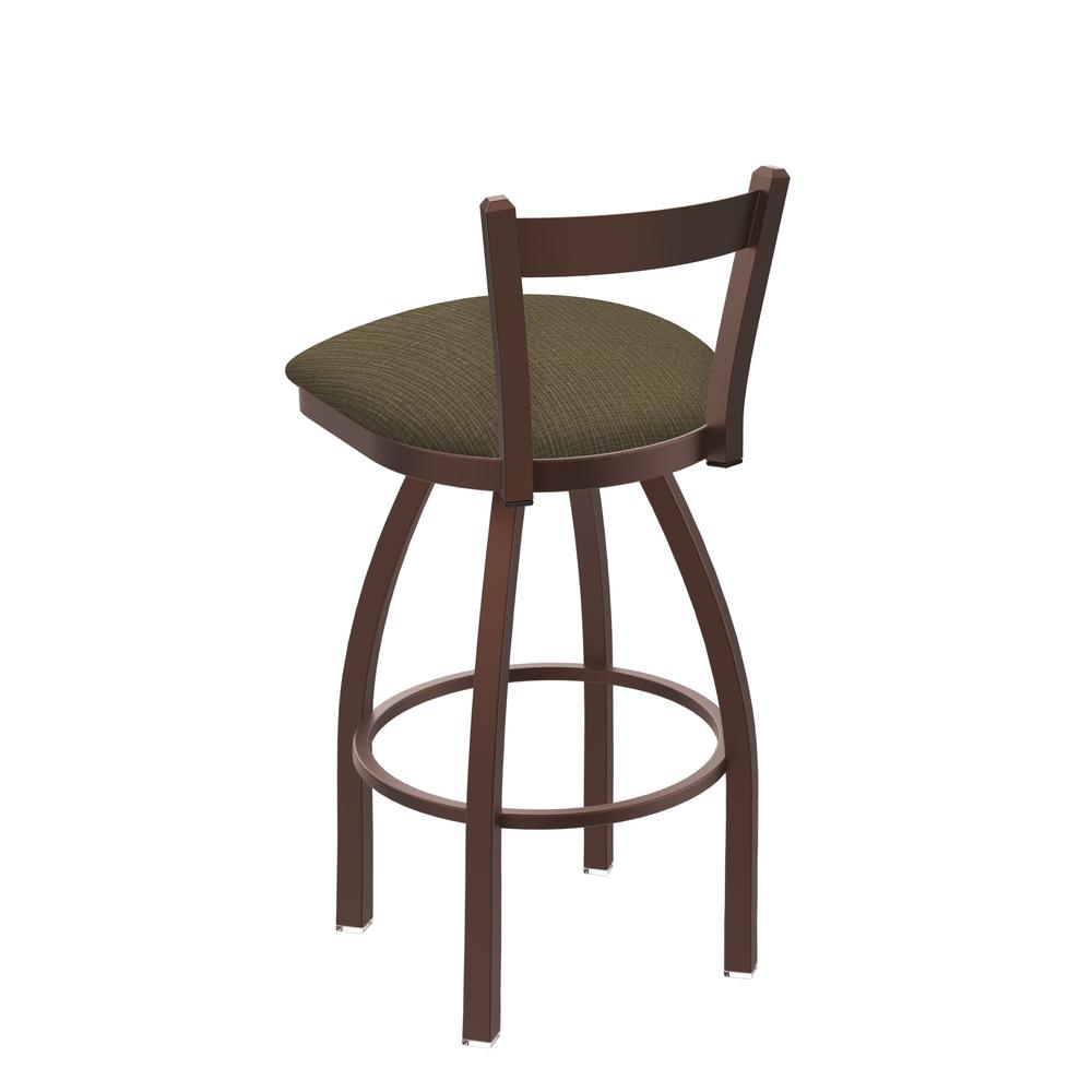 821 Catalina 30" Low Back Swivel Bar Stool with Bronze Finish and Graph Cork Seat. Picture 2