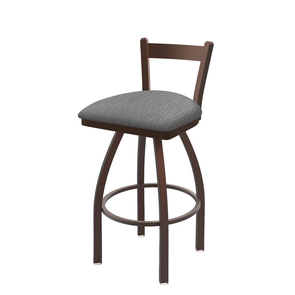 821 Catalina 30" Low Back Swivel Bar Stool with Bronze Finish and Graph Alpine Seat. Picture 1